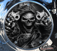 Custom Derby Cover - Gunfighter 1 B&W Custom Derby Cover - Gunfighter 1 B&W